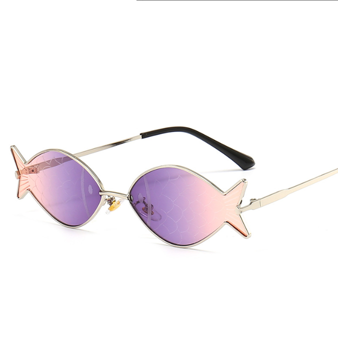 New fish shaped polygonal personality fashion sunglasses selfie shopping street shooting sunglasses