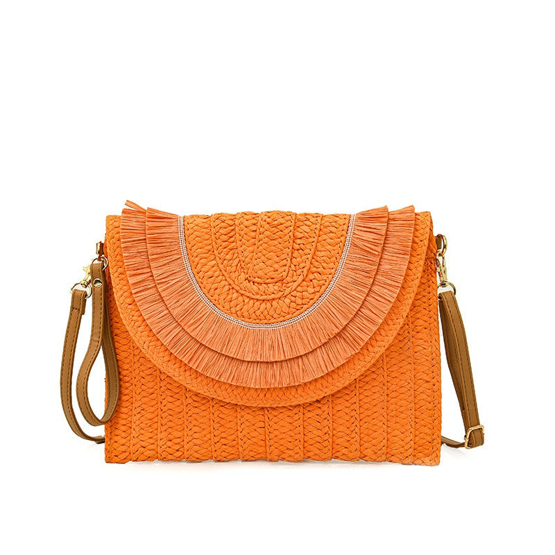 Woven shoulder bag for women's portable bag