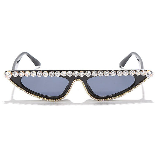 Cat Eye Sunglasses Women Luxury Diamond Sunglasses Men Small Glasses Ladies Vintage Rhinestone Sunglasses Retro Female