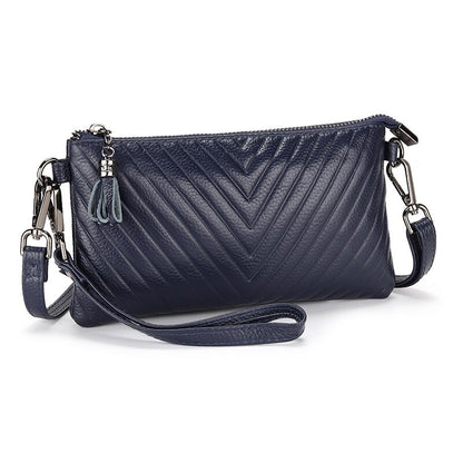 New Shoulder Bag Genuine Leather Women's Luxury Handbags Fashion Crossbody Bags Lady Messenger Bag Female Zipper Slim Purse