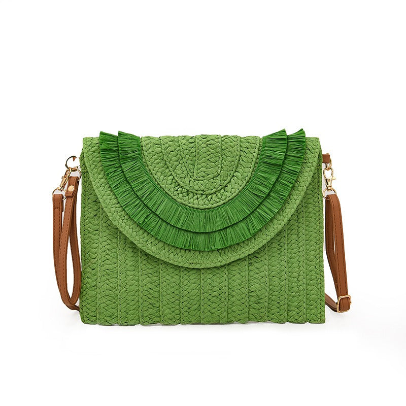 Woven shoulder bag for women's portable bag