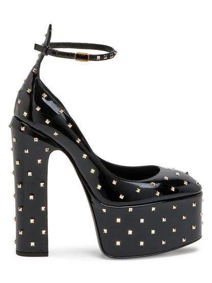 Platform Shoes Office Lady Chunky Heels Ladies Shoes Rivet Ankle Strap Thick Bottom