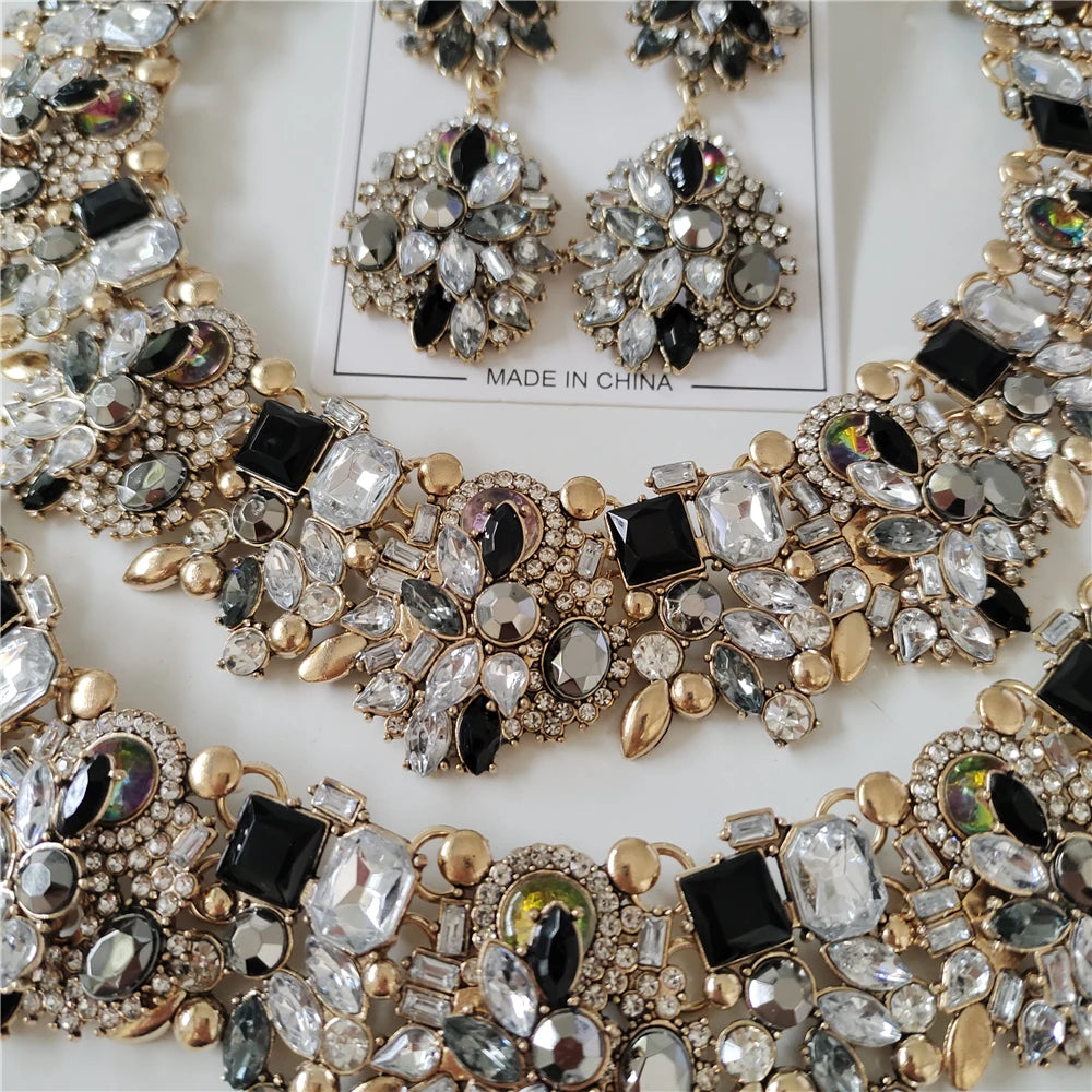 2025 New Luxury Crystal Rhinestone Jewelry Sets