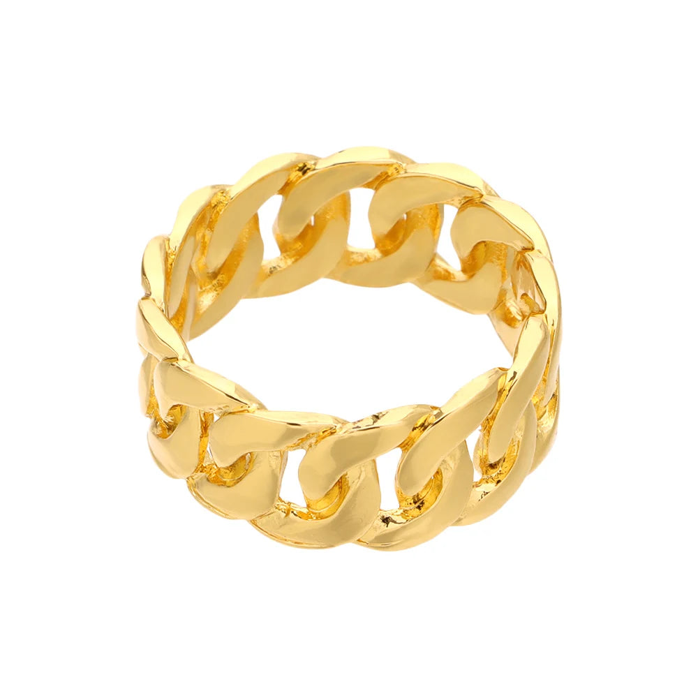Women's Gold Ring Classic Chain Ring Gorgeous Jewelry Gifts Luxury Quality Jewelry Rings For Man Woman