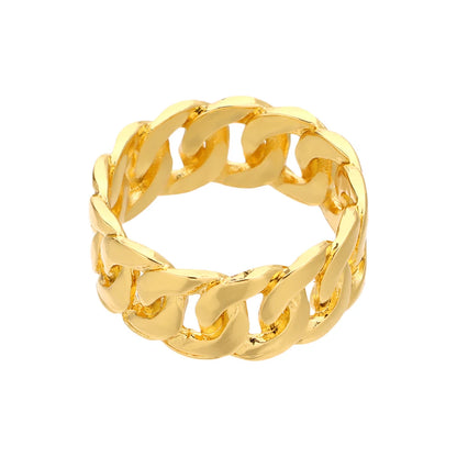 Women's Gold Ring Classic Chain Ring Gorgeous Jewelry Gifts Luxury Quality Jewelry Rings For Man Woman