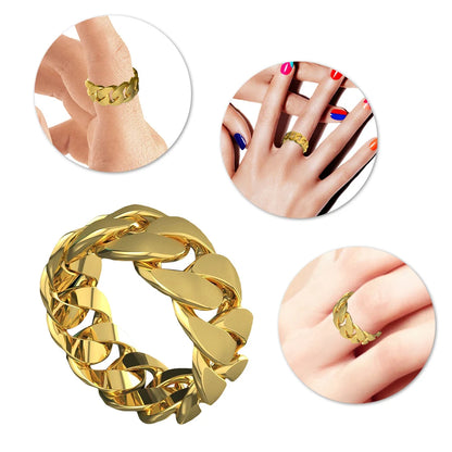 Women's Gold Ring Classic Chain Ring Gorgeous Jewelry Gifts Luxury Quality Jewelry Rings For Man Woman