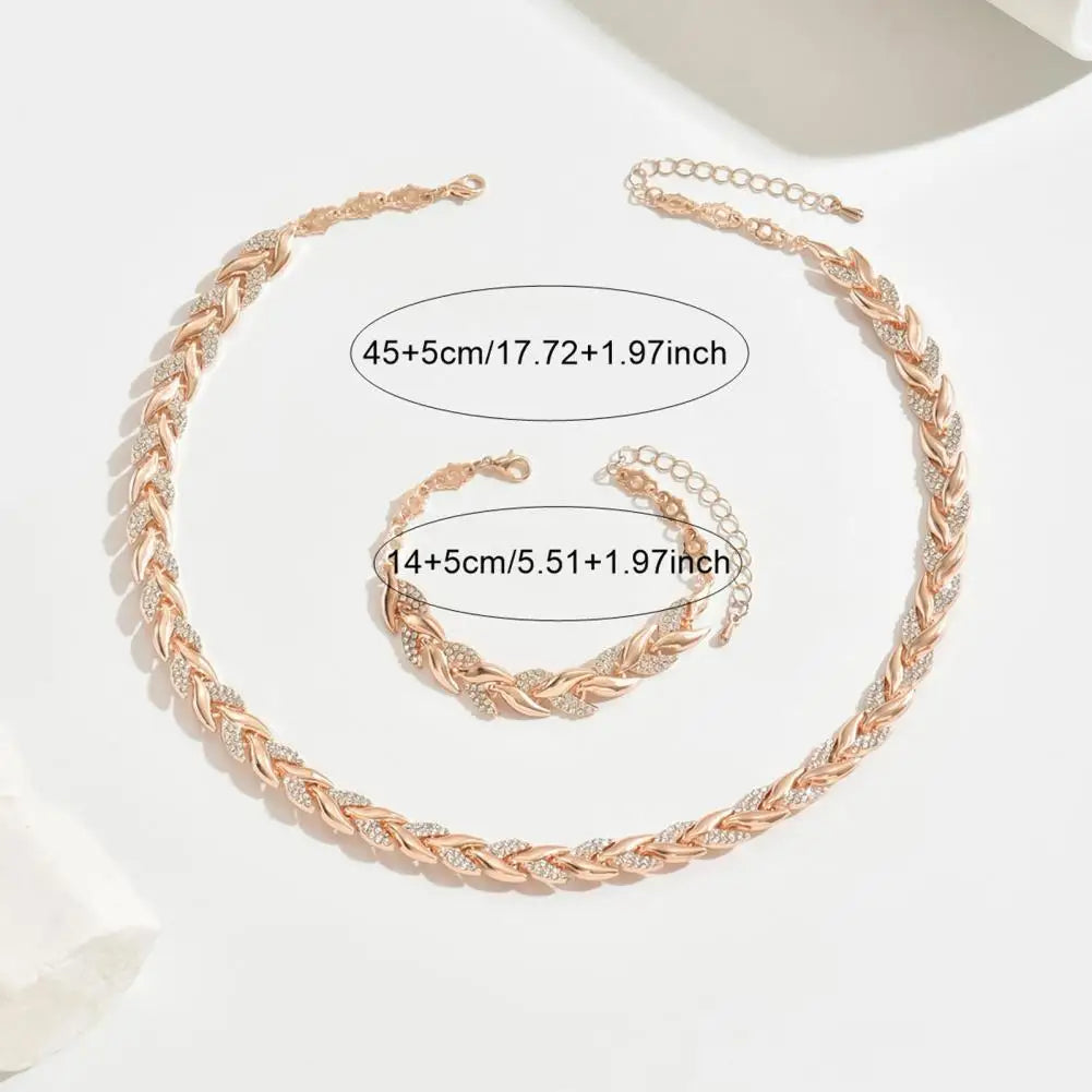 Womens Necklace and Bracelet Jewelry Set