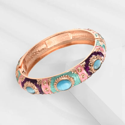 Enamel Bracelet For Women Bangle On Hand Hawaiian India Cloisonne African Jewelry Women's Hand Bracelets Bohemian Designer Gifts