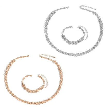 Womens Necklace and Bracelet Jewelry Set
