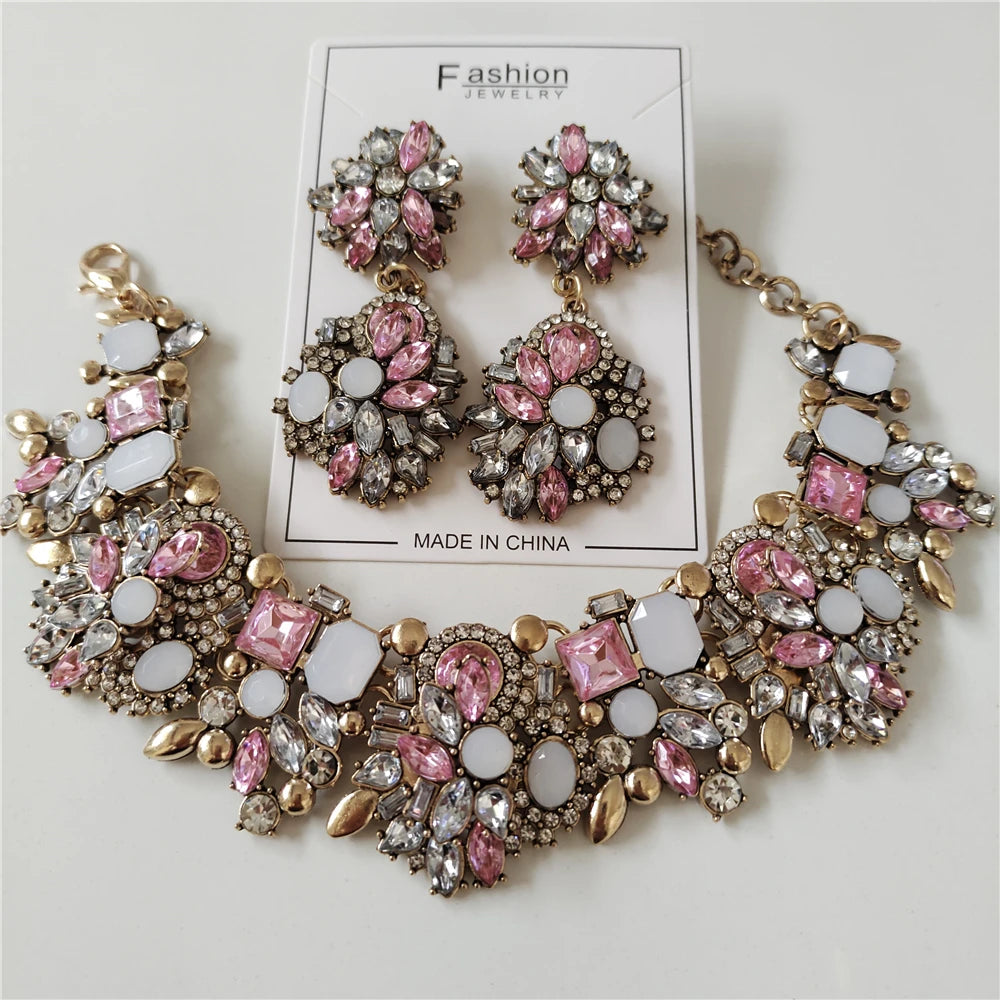 2025 New Luxury Crystal Rhinestone Jewelry Sets