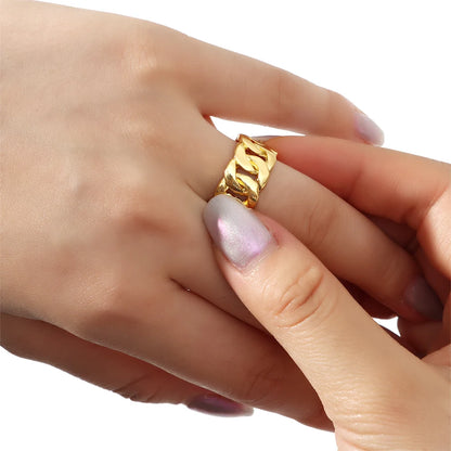 Women's Gold Ring Classic Chain Ring Gorgeous Jewelry Gifts Luxury Quality Jewelry Rings For Man Woman