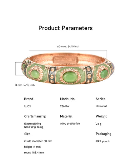 Enamel Bracelet For Women Bangle On Hand Hawaiian India Cloisonne African Jewelry Women's Hand Bracelets Bohemian Designer Gifts