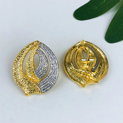Exquisite 18K Gold Plated 4Pcs Jewelry Set for Women Big Size Necklace Earring Bracelet Ring African Bridal Wedding Party Gifts