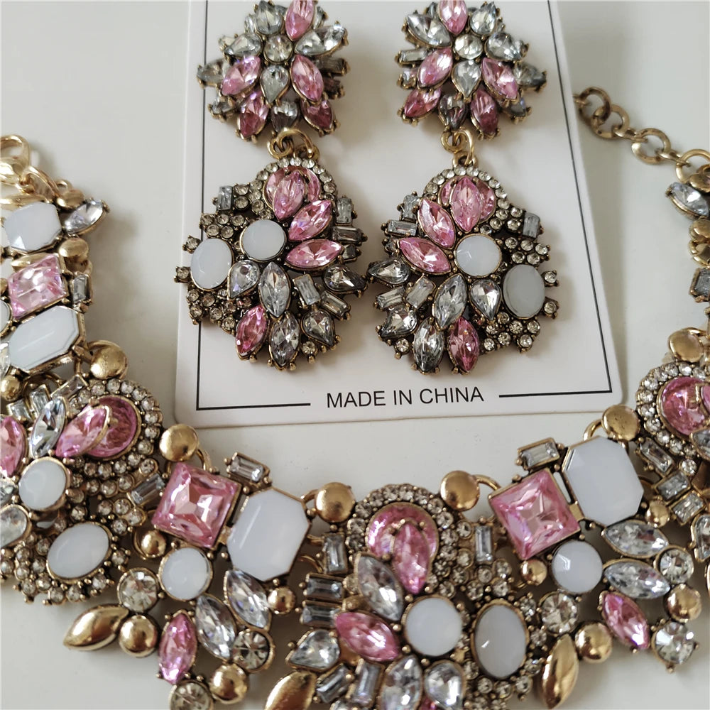 2025 New Luxury Crystal Rhinestone Jewelry Sets