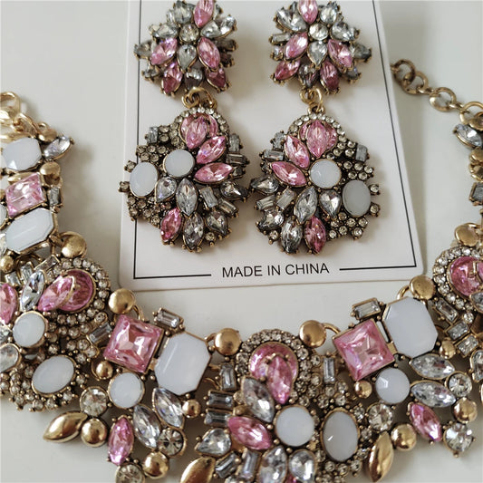 2025 New Luxury Crystal Rhinestone Jewelry Sets