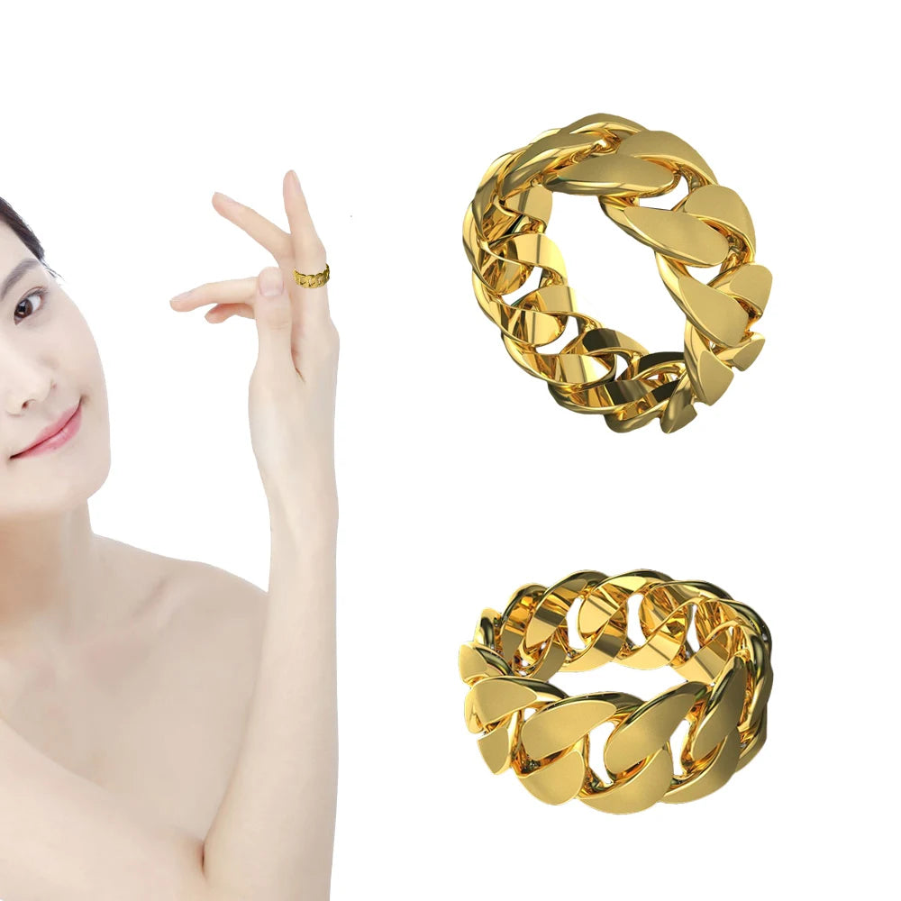 Women's Gold Ring Classic Chain Ring Gorgeous Jewelry Gifts Luxury Quality Jewelry Rings For Man Woman