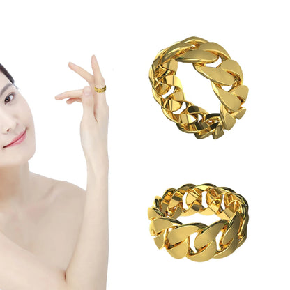 Women's Gold Ring Classic Chain Ring Gorgeous Jewelry Gifts Luxury Quality Jewelry Rings For Man Woman