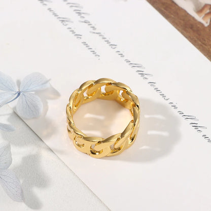 Women's Gold Ring Classic Chain Ring Gorgeous Jewelry Gifts Luxury Quality Jewelry Rings For Man Woman