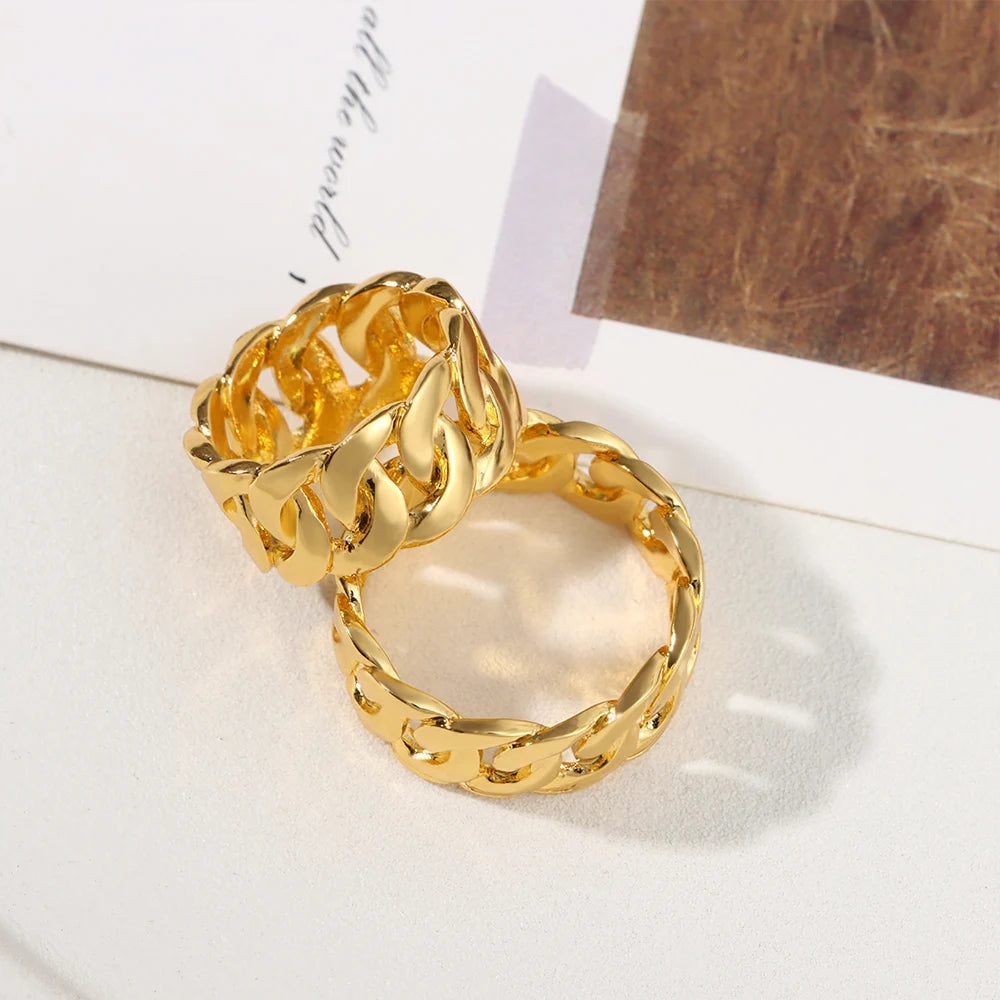 Women's Gold Ring Classic Chain Ring Gorgeous Jewelry Gifts Luxury Quality Jewelry Rings For Man Woman