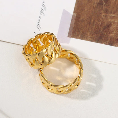 Women's Gold Ring Classic Chain Ring Gorgeous Jewelry Gifts Luxury Quality Jewelry Rings For Man Woman