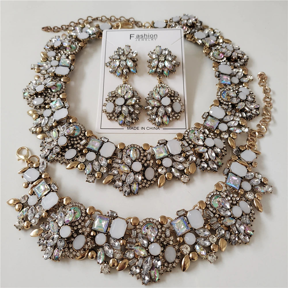 2025 New Luxury Crystal Rhinestone Jewelry Sets