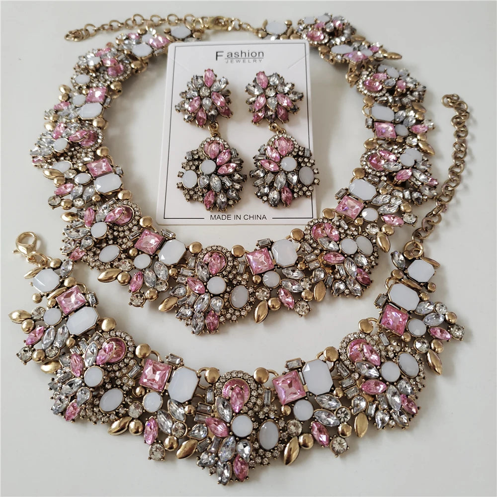 2025 New Luxury Crystal Rhinestone Jewelry Sets