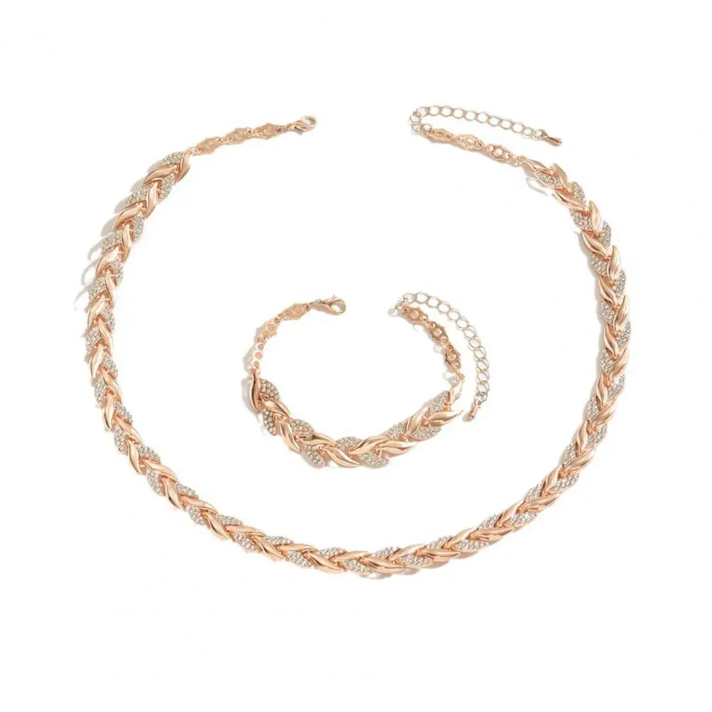 Womens Necklace and Bracelet Jewelry Set