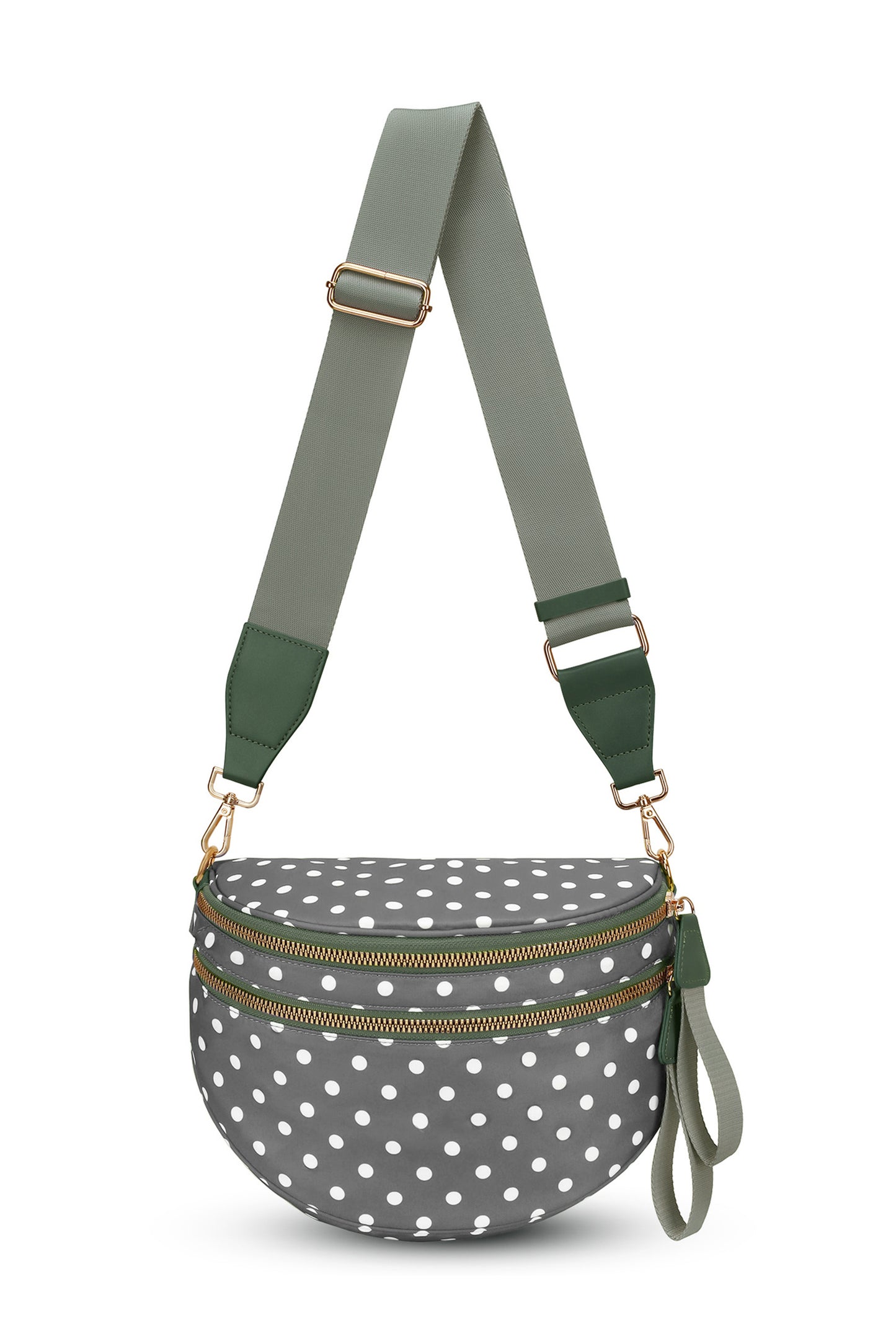 Retro Polka Dot Print Crossbody Bag