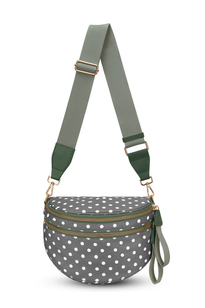 Retro Polka Dot Print Crossbody Bag